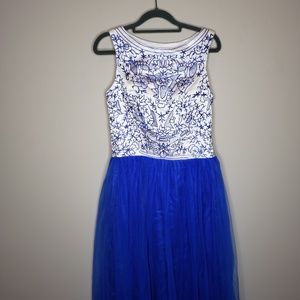 Grace Karin Sleeveless Embroidered Formal Dress